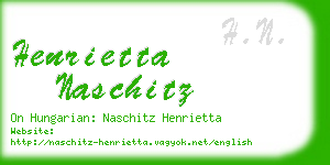 henrietta naschitz business card